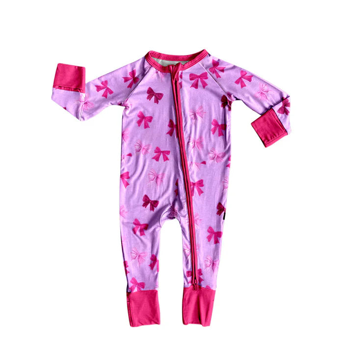 11.19 MOQ:5pcs LR2910 pre-order baby girl clothes bows toddler girl winter romper