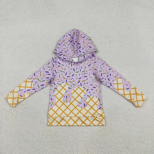 12.19 BT1373 Baby Boys Purple Drip Sprinkles Team Hoodies Top