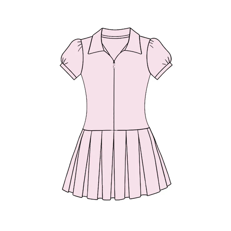 11.25 MOQ:5pcs GSD3210 pre-order toddler clothes pink girl yoga summer dress