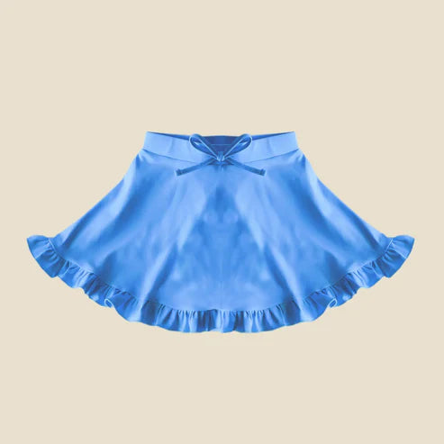 4.19 GLK0093 Baby Girls Hot Blue Yoga Ruffle Active Skirt Preorder