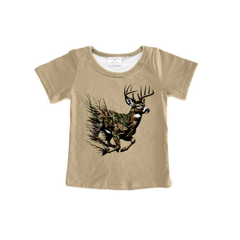 6.3 BT0992 Baby Boys Deer Hunting Short Sleeve Tee Shirts Tops preorder