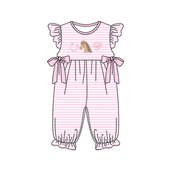 11.22 MOQ:5pcs SR3597 pre-order baby girl clothes cowgirl summer romper