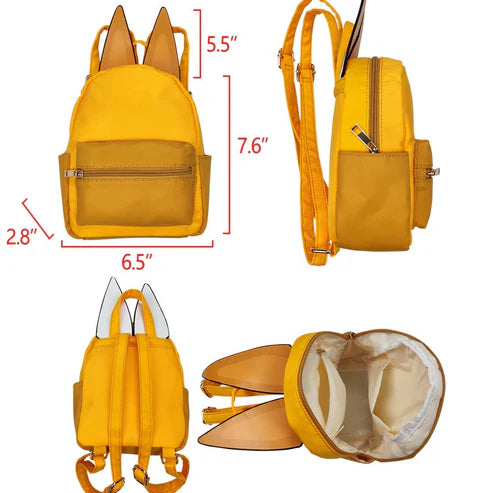 3.17 BA0282 Baby Kids Cute Orange Dog Ears Backpacks Bag