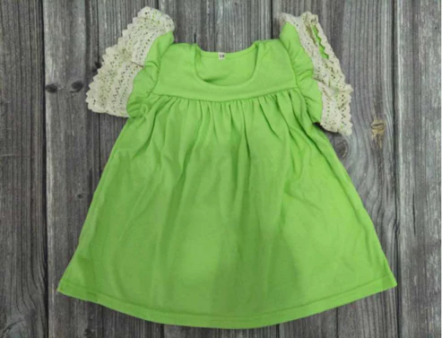 4.22 C8-9Green lace sleeve dress
