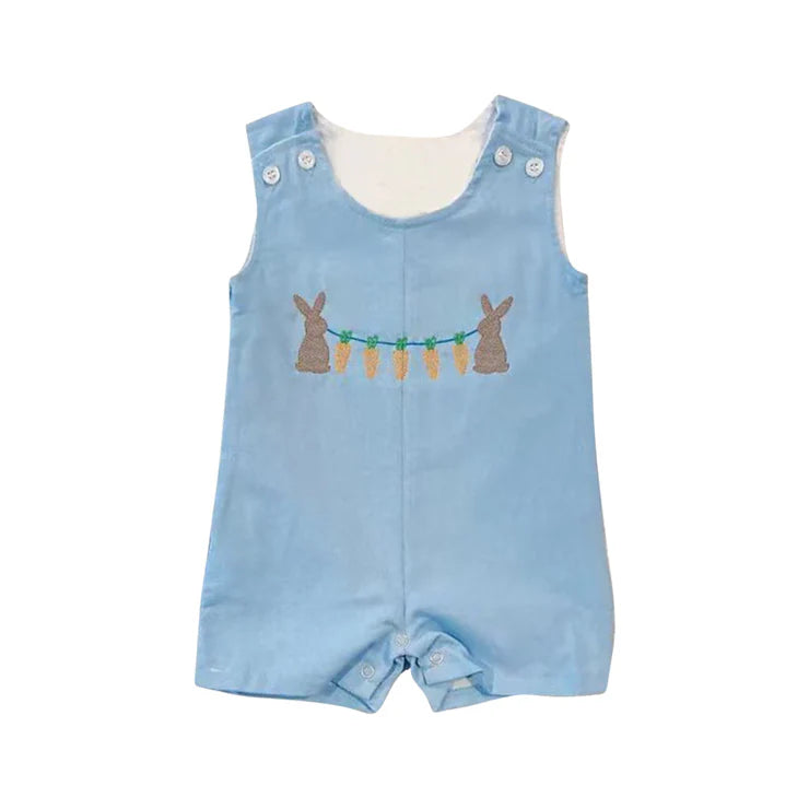 11.25 MOQ:5pcs SR3611 pre-order baby boy clothes rabbit boy easter summer romper