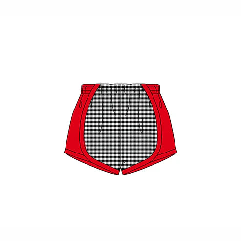 3.28 SS0493 Baby Girls Red Black Plaid Shorts Bottoms Preorder