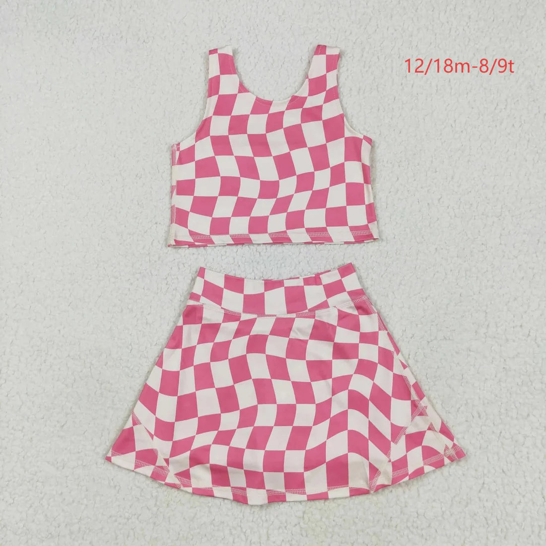 6.13 Sibling Baby Girls Sleeveless Stripe Plaid Athletic Skorts Dresses Sets