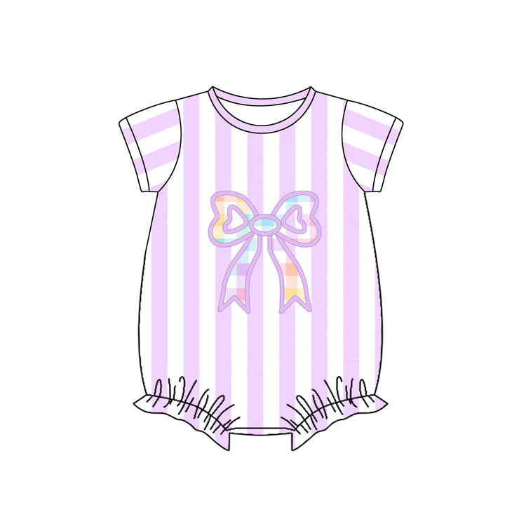 11.12 MOQ:5pcs SR3514 pre-order baby girl clothes bows girl summer bubble
