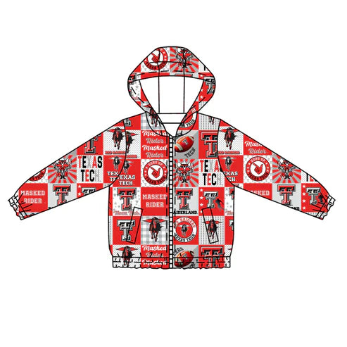 9.8 Custom Moq 5 Baby Boys Texas Tech Footballs Red Team Hooded Tops