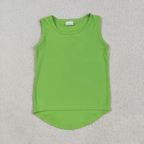 6.2 GT0985 Baby Girls Green Sleeveless Vests Top