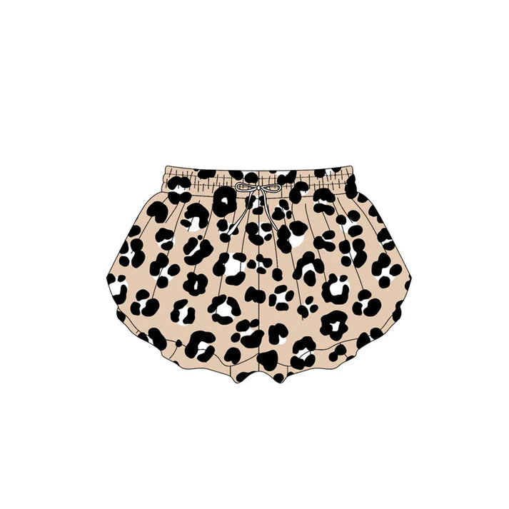 4.18 SS0585 Baby Girls Black Leopard Summer Shorts Bottoms Preorder