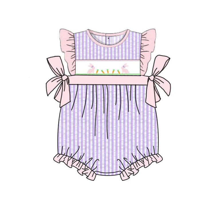 11.28 MOQ:5pcs SR3646 pre-order baby girl clothes rabbit girl easter summer bubble
