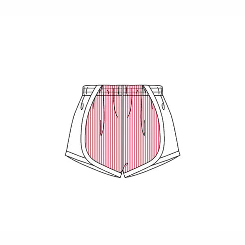 3.28 SS0486 Baby Girls Red Stripe Shorts Bottoms Preorder