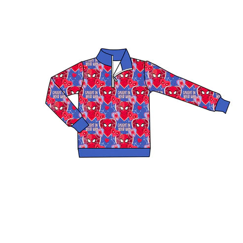 6.3 BT0998 Baby Boys Valentines Spider Hearts Pullovers Zip Tee Shirts Tops preorder