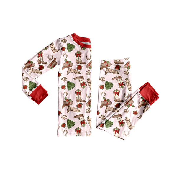 8.26 GLP2729 Baby Girls Boots Holly Top Pant Christmas Pajamas Set Preorder