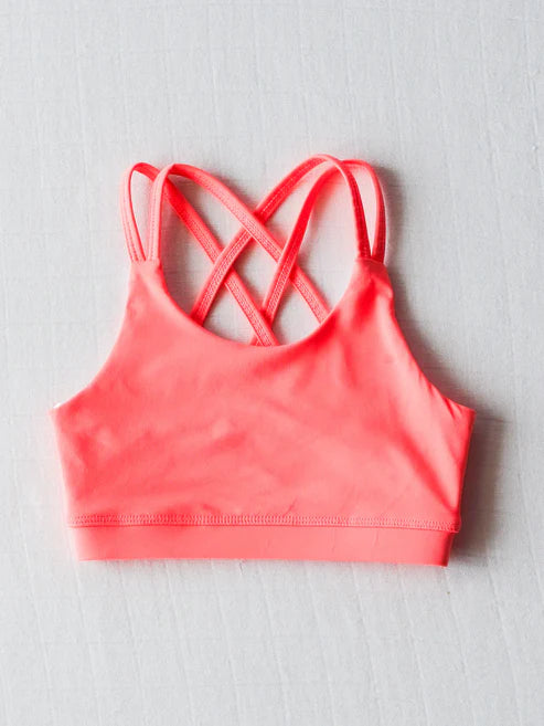 4.17 GT1004 Baby Girls Peach Strap Yoga Vest Top Preorder