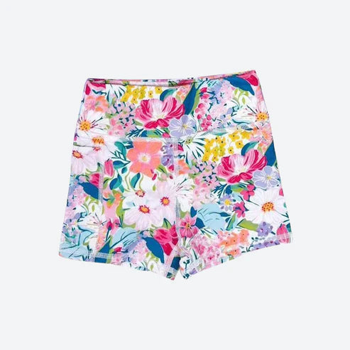 6.5 SS0614 Baby Girls Pink Floral Yoga Short Bottoms Preorder
