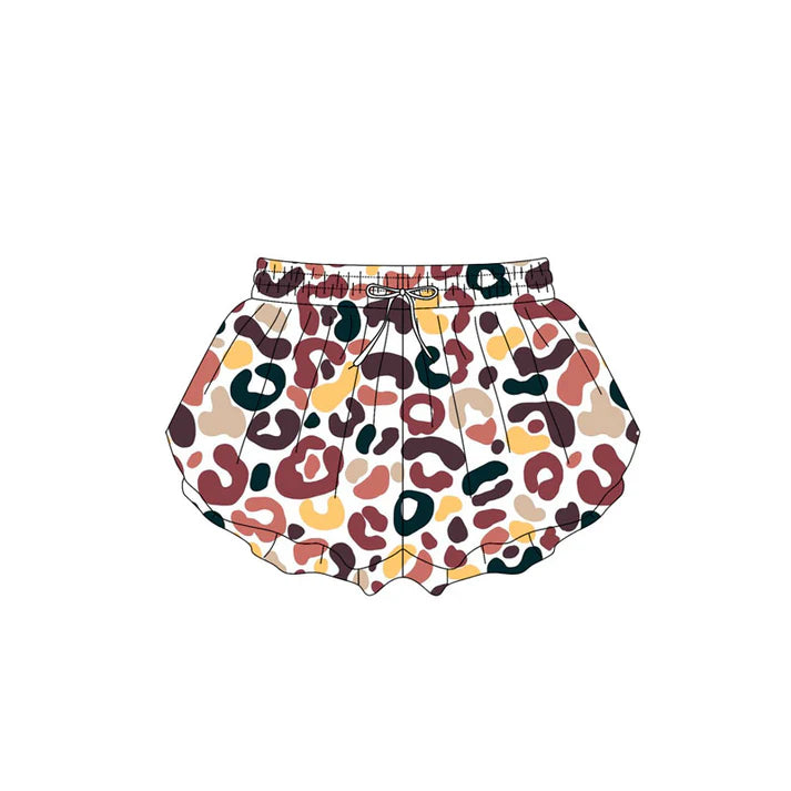 4.18 SS0595 Baby Girls Black Brown Leopard Summer Shorts Bottoms Preorder