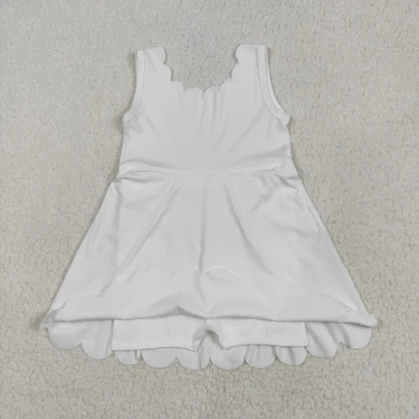 5.27 Sibling Baby Girls Sleeveless Activity Wear Yoga Ruffle Knee Length Dresses