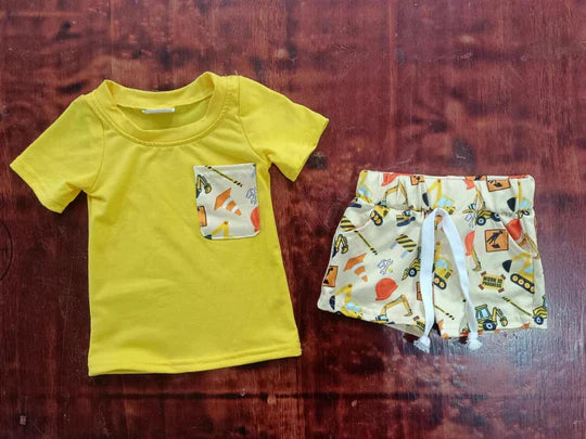 12.18 Custom order MOQ 3pcs each design toddler boy clothes boy summer shorts set