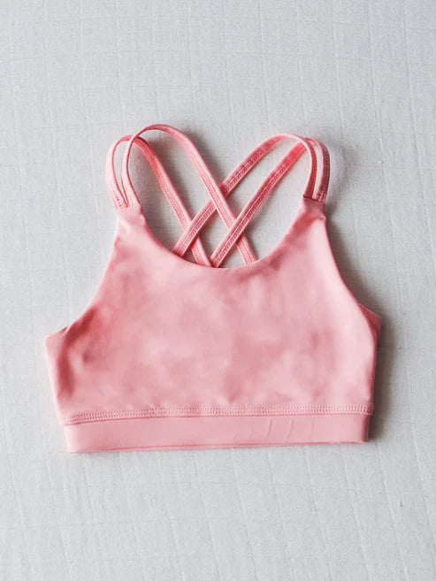 4.17 GT1006 Baby Girls Pink Strap Yoga Vest Top Preorder