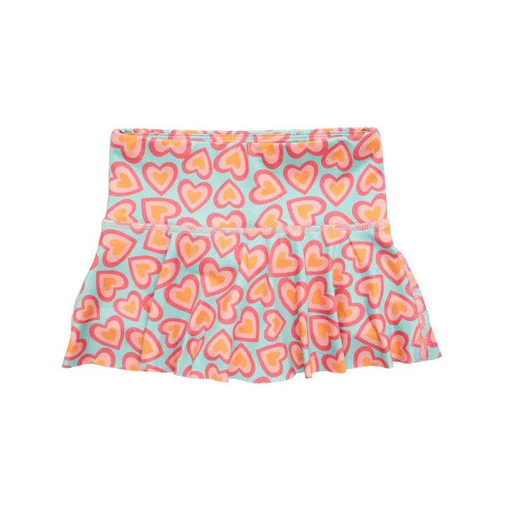 6.18 GLK0094 Baby Girls Peach Hearts Yoga Ruffle Active Skirts Preorder