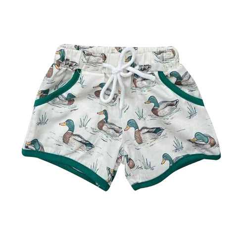 10.6 SS0677 Baby Boys Ducks Plaid Hunting Pockets Shorts Bottom Preorder