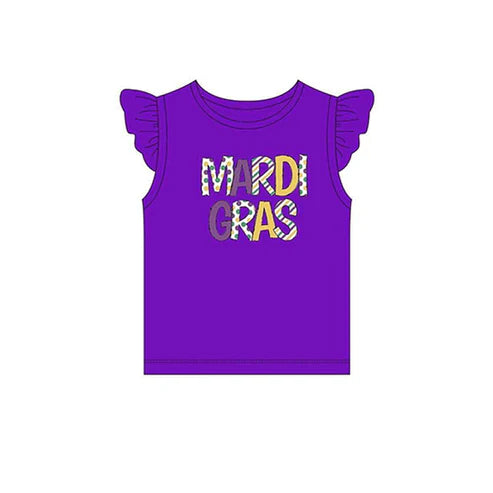 6.3 GT0814 Baby Girls Mardi Gras Purple Tee Shirts Tops preorder
