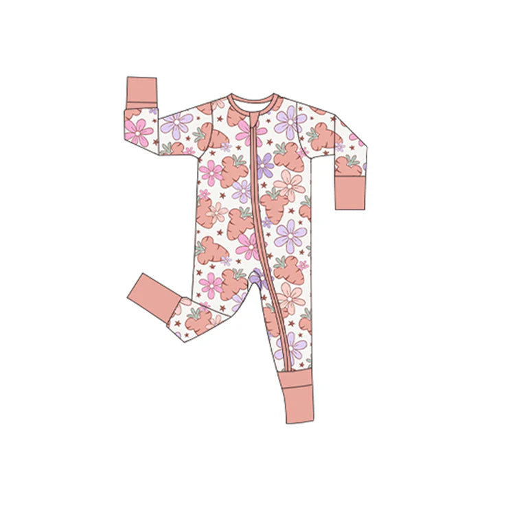 11.10 MOQ:5pcs LR2890 pre-order baby girl clothes carrot girl easter romper