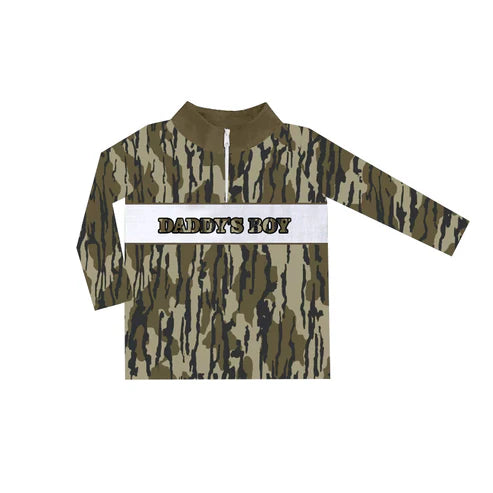 6.3 BT1003 Baby Boys Daddy's Boy Bottomland Zip Tee Shirts Tops preorder
