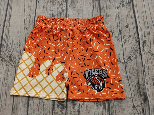 9.1 Custom Moq 5 Baby Boys Orange Sprinkles Tigers Team Sports Shorts