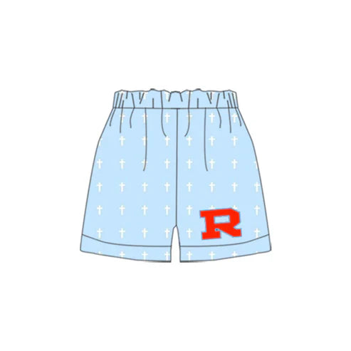 4.30 Adult Men Team Blue Cross R Shorts Bottoms Preorder(moq 3)
