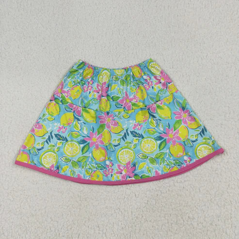 6.17 GLK0100 Baby Girls Lemon Flowers Shorts Skirts