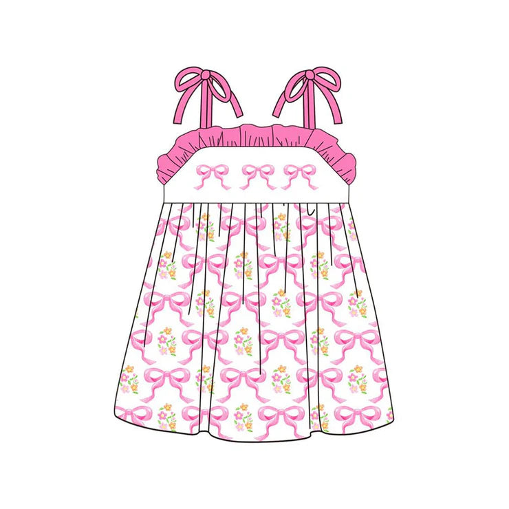 11.29 MOQ:5pcs GSD3248 pre-order toddler girl clothes bows girl summer dress
