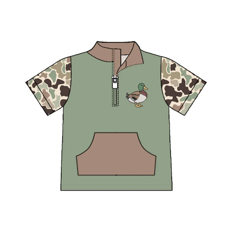 11.10 MOQ:5pcs BT1530 pre-order toddler boy clothes mallard boy summer top shirt