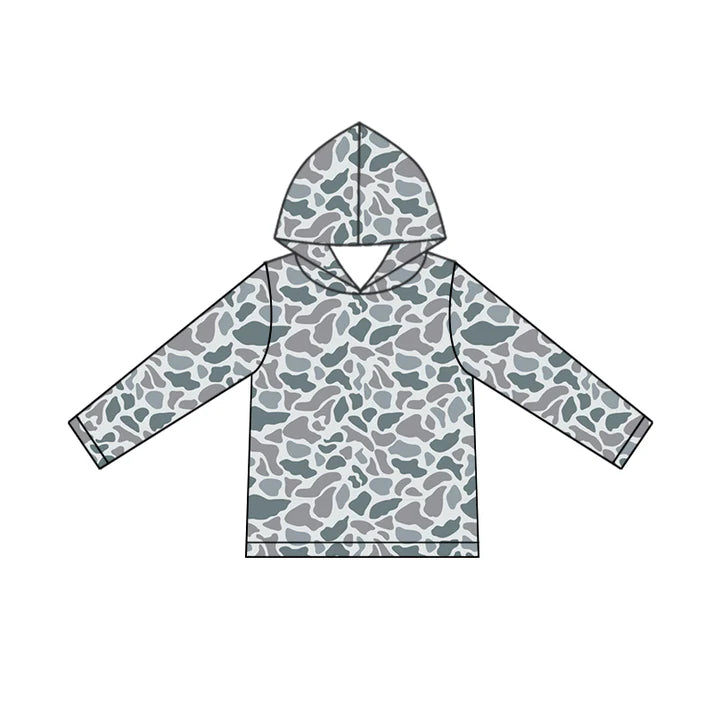 6.11 BT0922 Baby Boys Grey Camo Long Sleeve Hooded Tops Preorder
