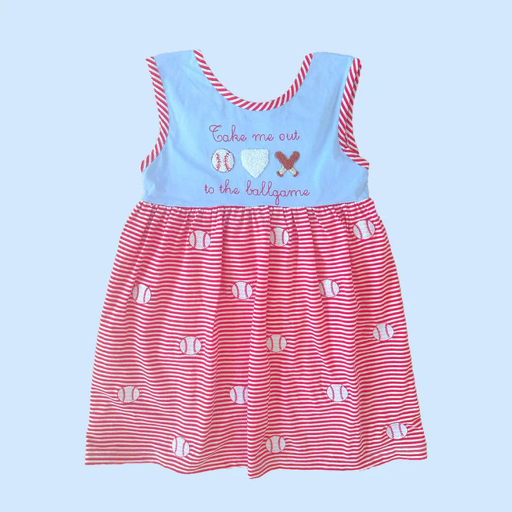 11.27 MOQ:5pcs GSD3237 pre-order toddler girl clothes baseball girl summer dress