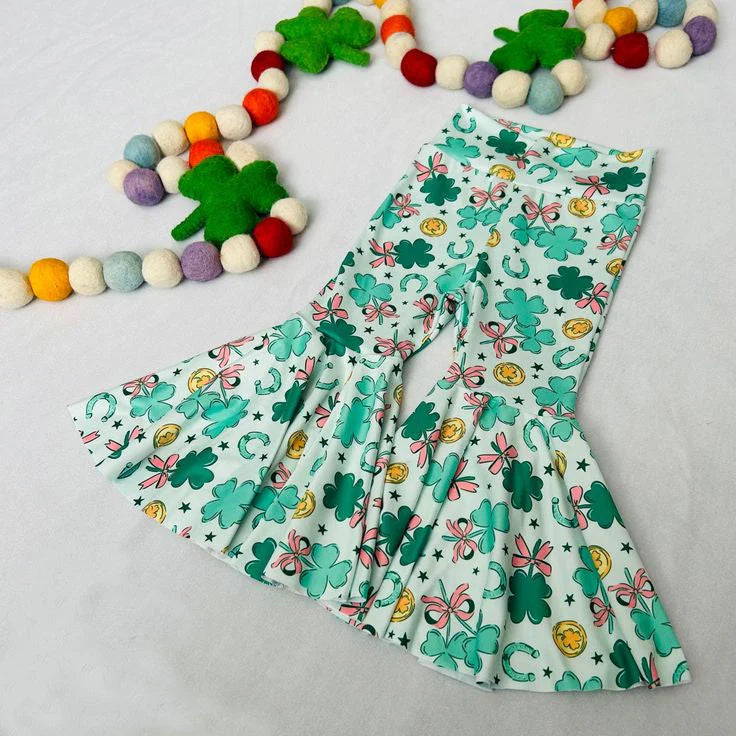 11.26 MOQ:5pcs P1002 pre-order baby girl clothes lucky girl winter pant