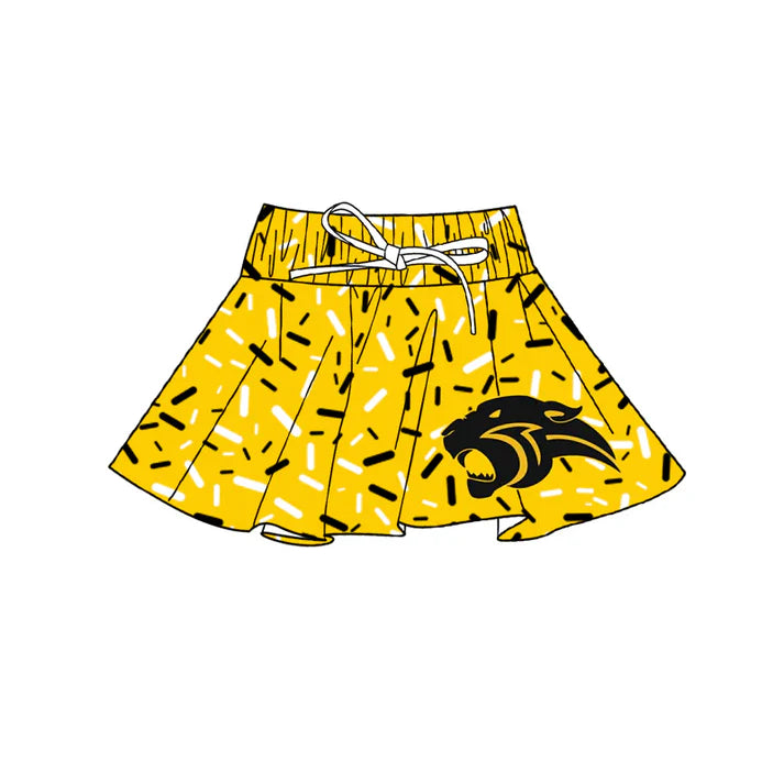 7.9 Custom Moq 3 Baby Girls Golden Team Skort Shorts Bottoms