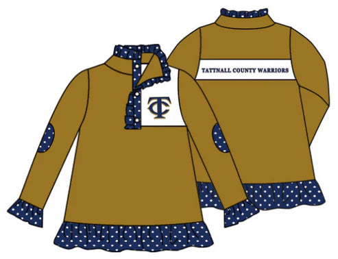 5.14 Girls team custom brown long-sleeved tops