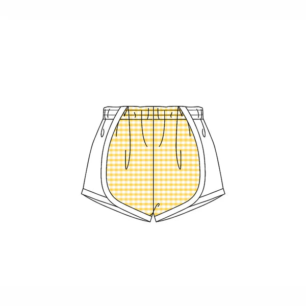 3.27 SS0496 Baby Girls White Yellow Plaid Shorts Bottoms Preorder