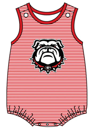 5.13 Boys custom team striped red onesie