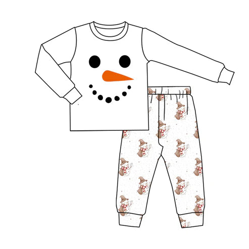 9.18 BLP1278 Adult Men Snowmen Shirt Top Pants Christmas Pajamas Sets Preorder