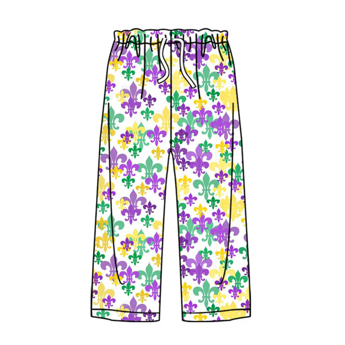 9.25 P0863 Adult Women Anchors Checked Mardigras Pants With Belt Preorder