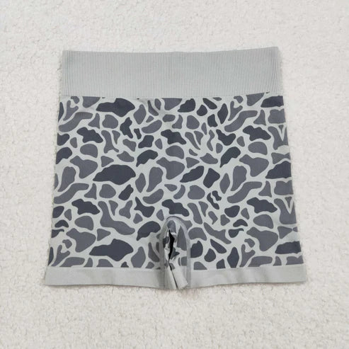 9.13 SS0643 Adult Women Grey Camo Knitted Yoga Crop Bra Tops