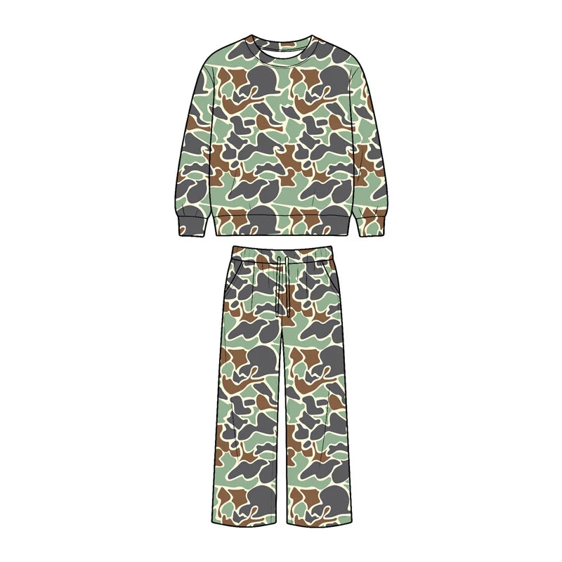 7.25 design Baby Boys Camo Top Pockets Pant Hunting Clothes Sets
