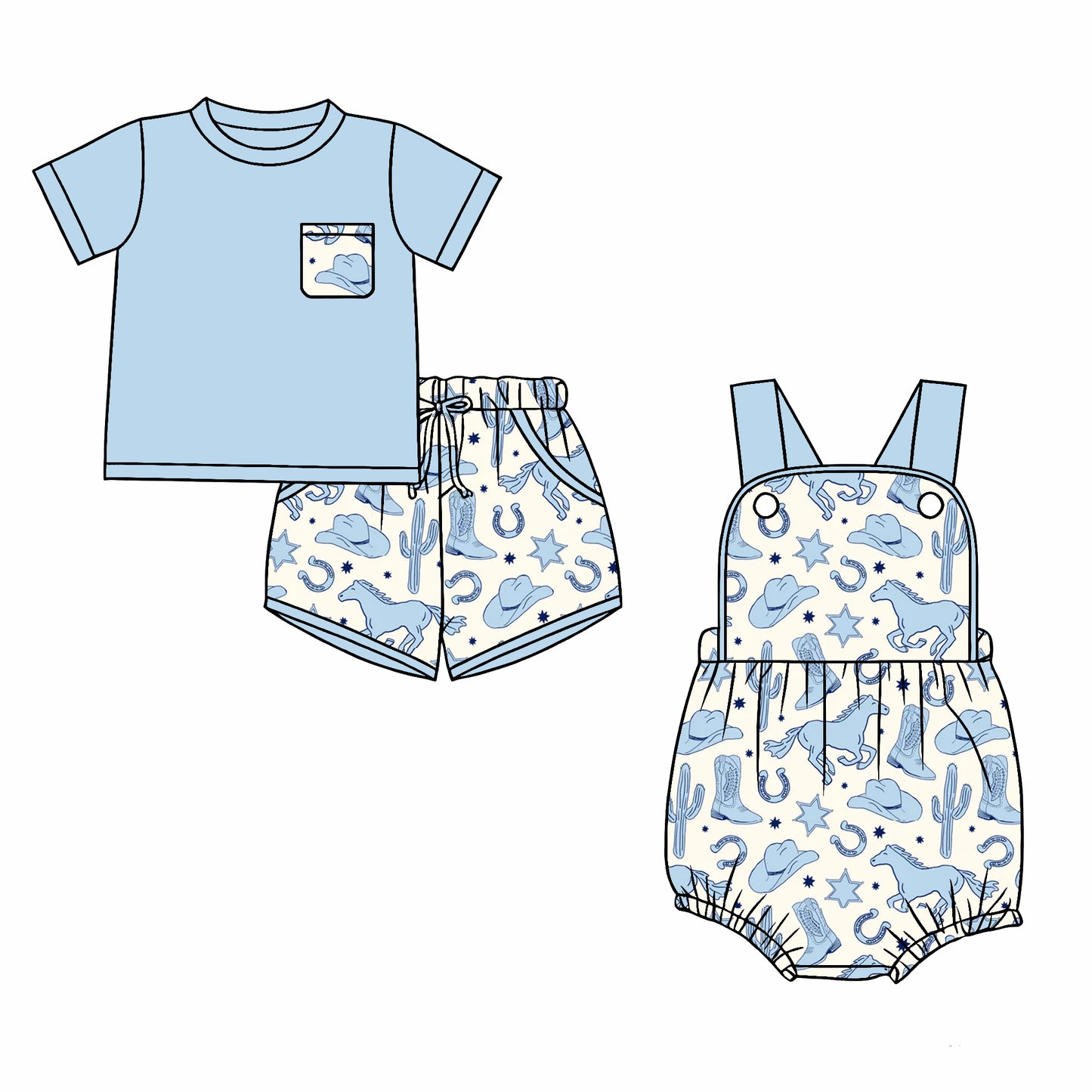 26.1.2 Custom MOQ:3 or 5 pcs each design milk silk Sibling baby boy clothes boot hat catcus short sleeve shorts sets and romper