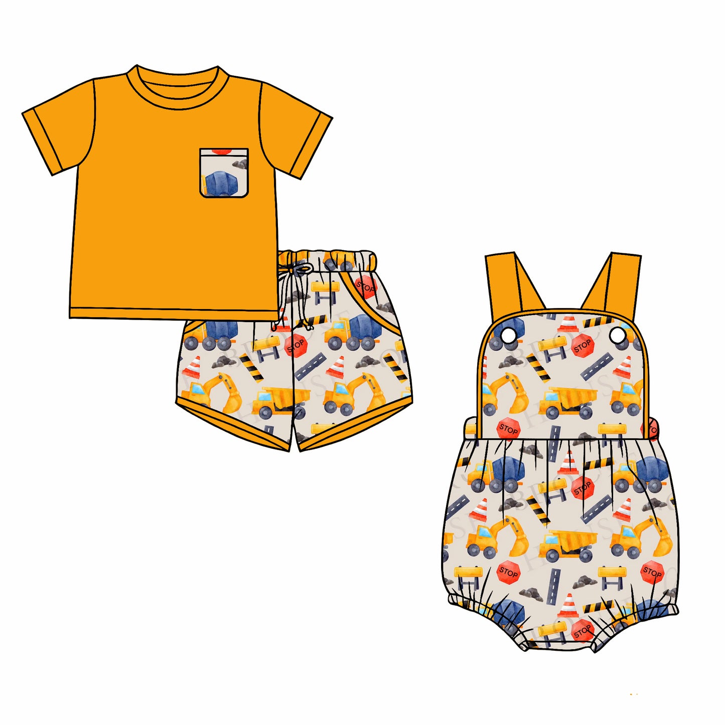 26.1.2 Custom MOQ:3 or 5 pcs each design milk silk Sibling baby boy clothes short sleeve shorts sets and romper