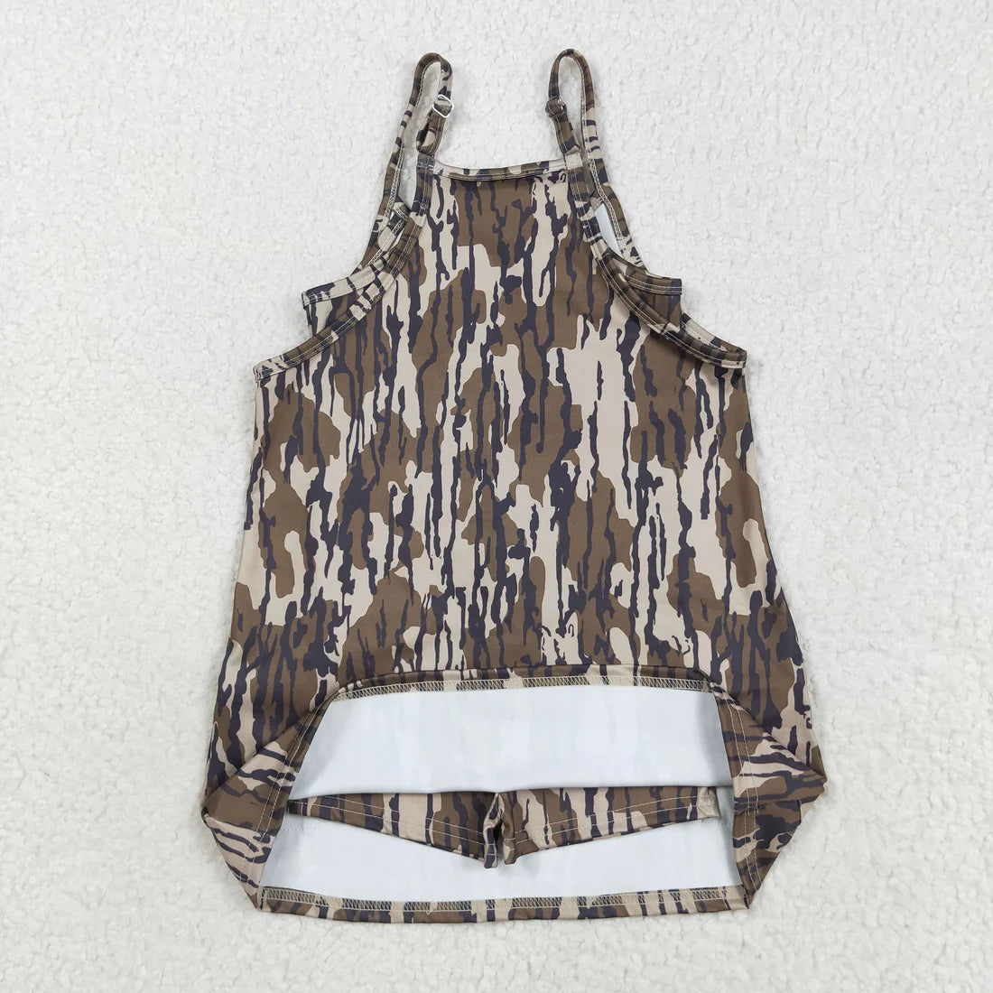 8.12 GSD2720 Baby Girls Strap Bottomland Camo Pockets Yoga Dress