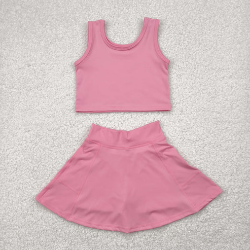4.29 GSD1978 Baby Girls Rust Vest Top Sports Skorts Clothes Set